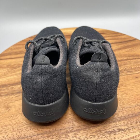 Allbirds Wool Runners Shoes Womens Size 9 Black Raven Black Sole Running Comfort - Picture 5 of 9